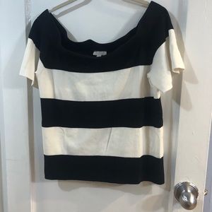 Loft off the shoulder sweater striped top